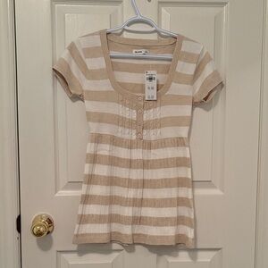 HOLLISTER BRAND NEW KNIT BABY DOLL TOP